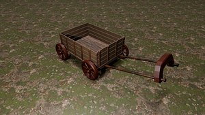 Wooden Cart 3D model