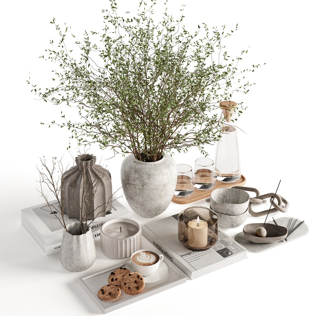 3D Decorative Set 02 Model - TurboSquid 2238306