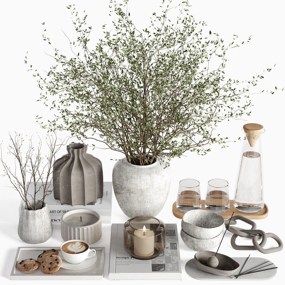 3D Decorative Set 02 Model - TurboSquid 2238306
