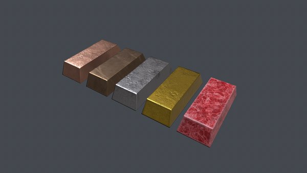 3D model ingots games bronze