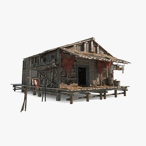 3D model Ancient Asian Architecture Desert Houses