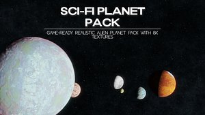 Sci-Fi Planets Pack 3D