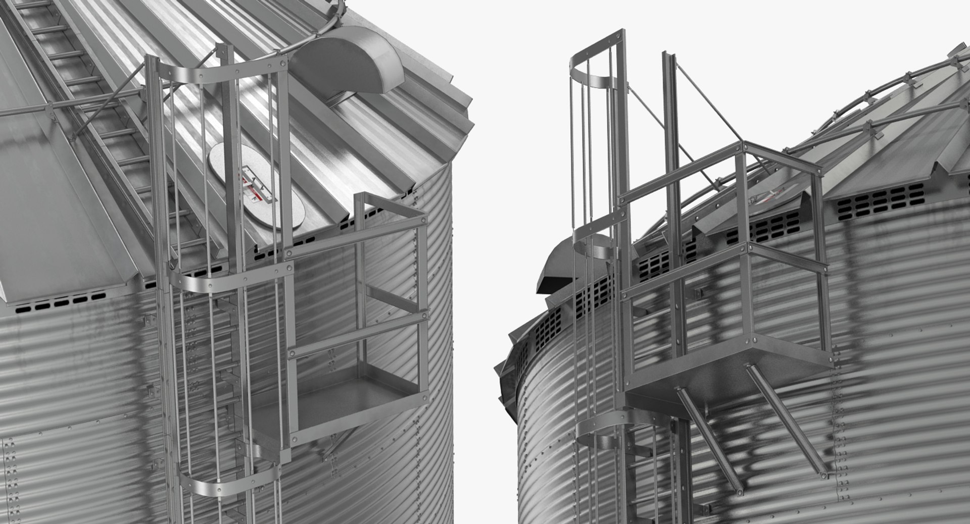 Farm Grain Storage Bin 3d Model