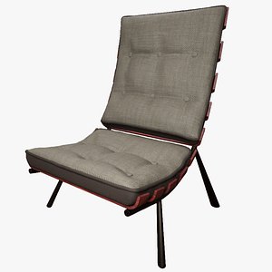 Curved Lounge Chair 3D model