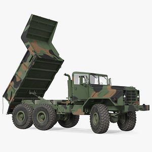3D model M939 Military Dump Truck Green Rigged