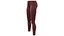 Calça justa de couro metálico vermelho