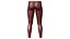 Calça justa de couro metálico vermelho