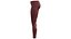 Calça justa de couro metálico vermelho