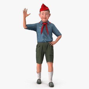 realistic boy scout rigged model