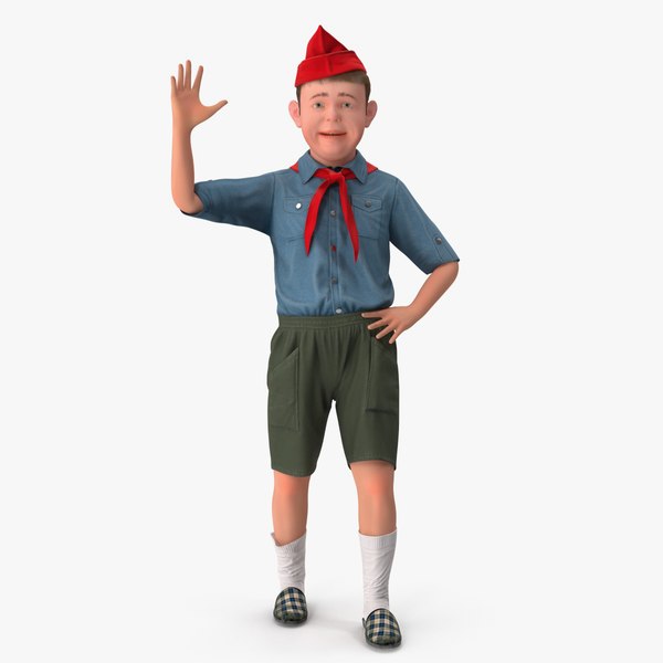 realistic boy scout rigged model