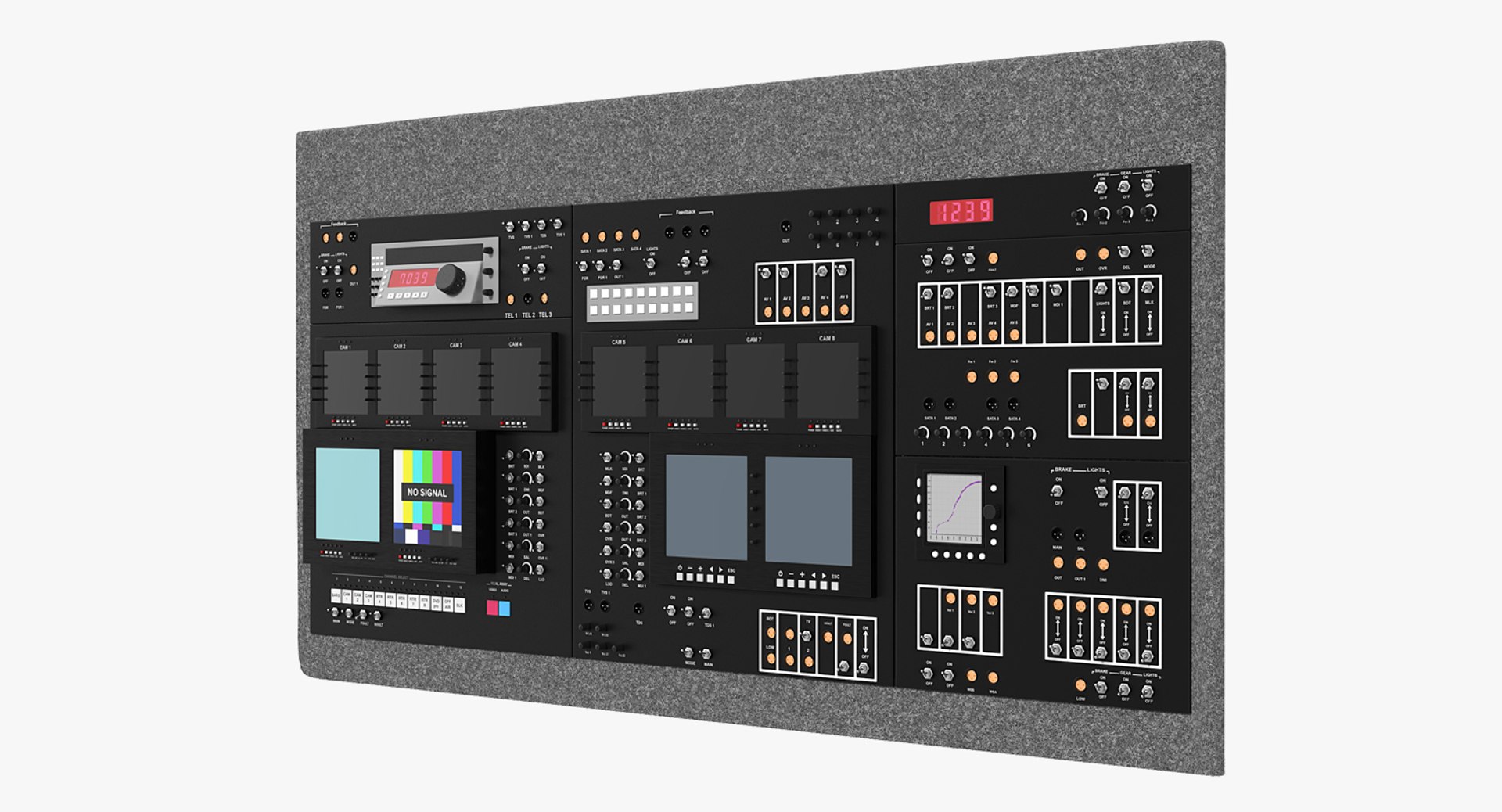 TV Dashboard 3D model preview
