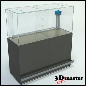 3D fish aquarium supermarket model