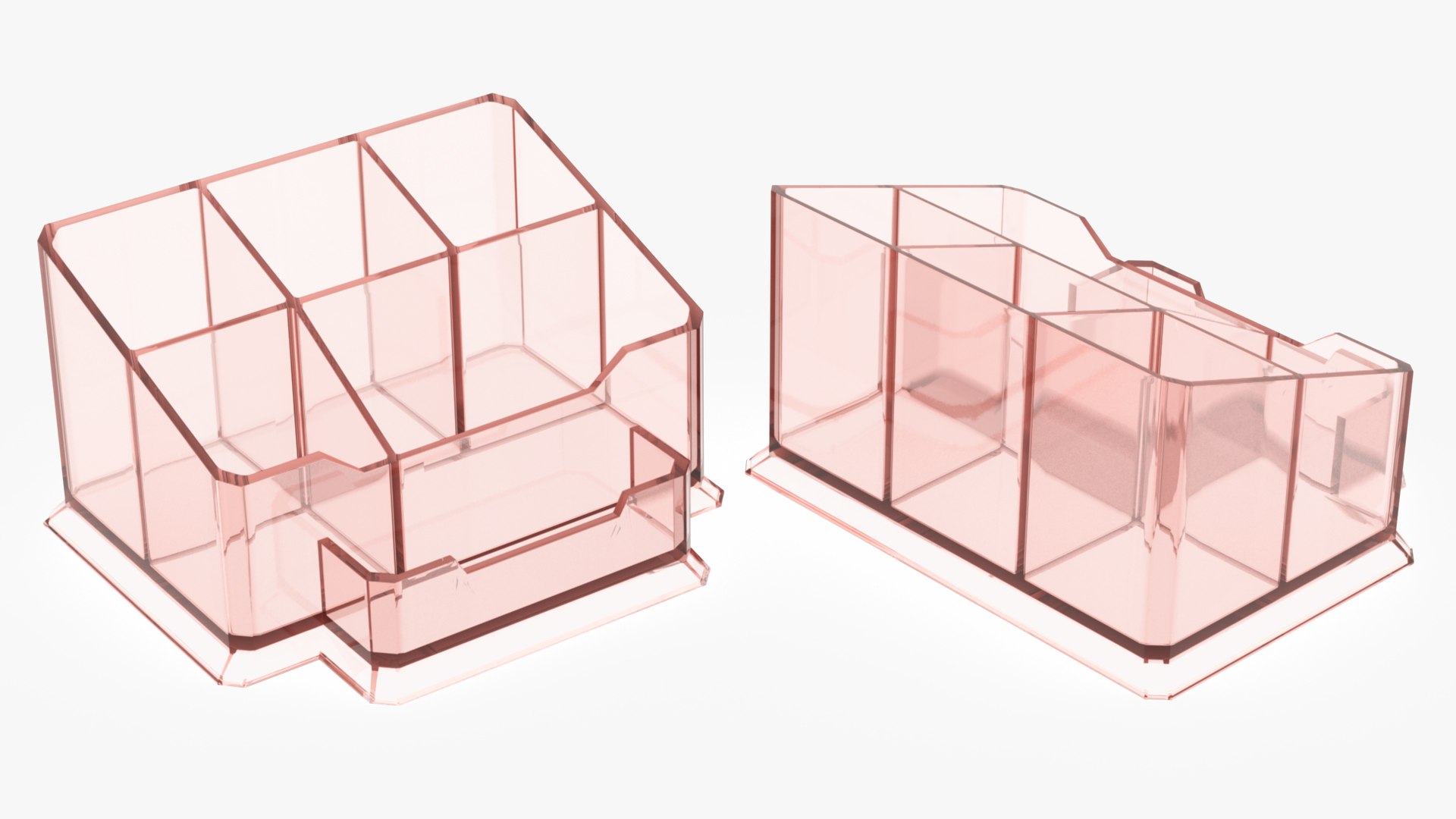 Acrylic Desk Pen Organizer 3D model preview