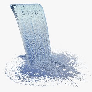 5m height Waterfall with Medium Flow - Animation of 12s at 60fps