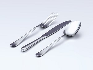 dinner table spoon 3D