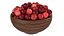 Berries in wooden bowls