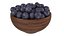 Berries in wooden bowls