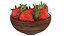 Berries in wooden bowls