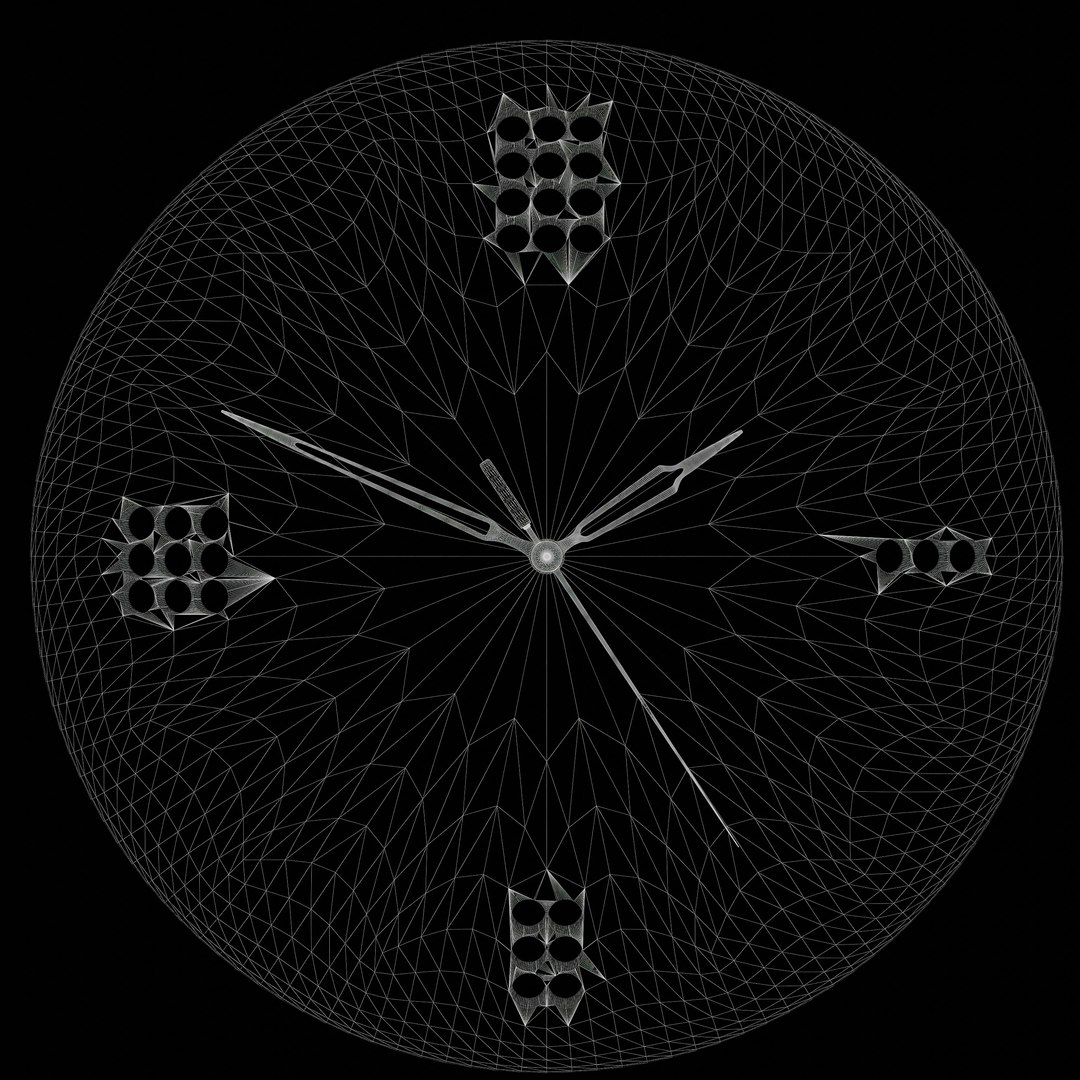 3D Model Minimalistic Wooden Clock Low-poly - TurboSquid 2065917