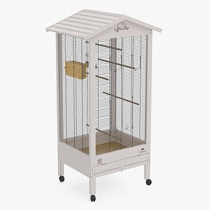 Pet Bird Cage on Wheels 3D model