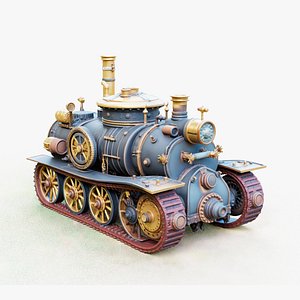 Steampunk Support Tank 1a - High Detailed 3D Print Model