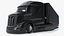 Advanced Long Haul Truck and Trailer Black Rigged model