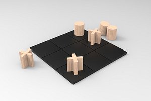 3D model Wood XOX Game