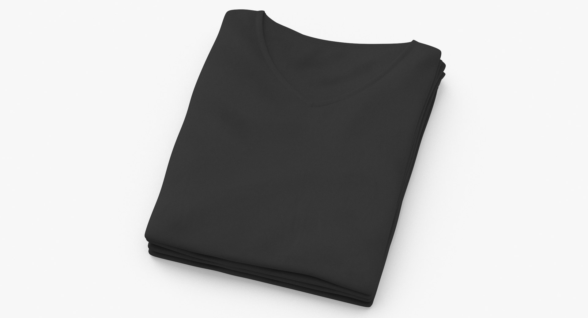3D Female V Neck Folded Stacked 30 Colors Pack model - TurboSquid 1795889