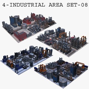 4-Industrial area set -08 3D model