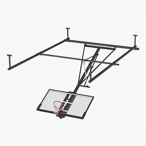 3D realistic basketball hoop ceiling model