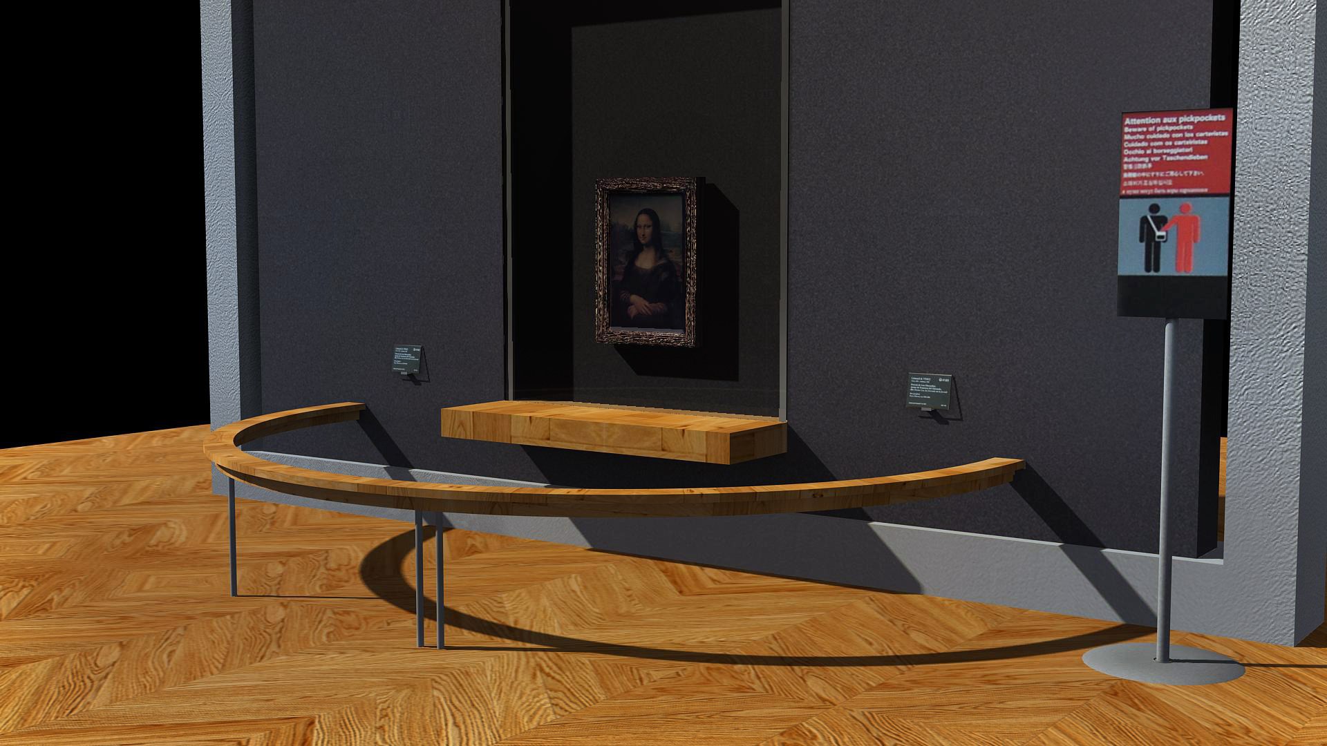 3D Mona Lisa Louvre Area model https://p.turbosquid.com/ts-thumb/fk/bdCRuv/qe/art3/jpg/1708186667/1920x1080/fit_q87/36b337a9e31c37e8997f7c930c09404390550dd4/art3.jpg