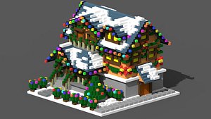 Xmas House Voxel - 4