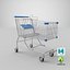 real shopping cart 3D model