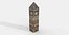 Low-Poly Victorian Brick Clock Tower