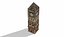 Low-Poly Victorian Brick Clock Tower