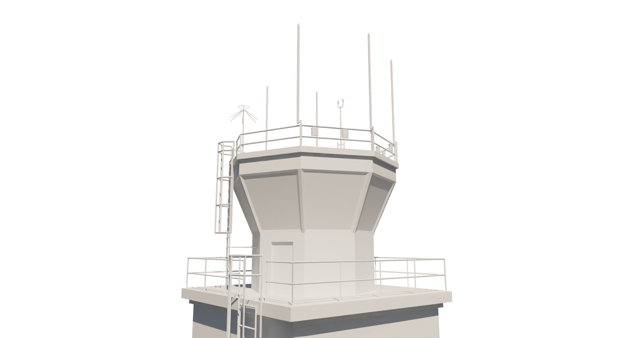 3D Airport Atc Tower - TurboSquid 1687582