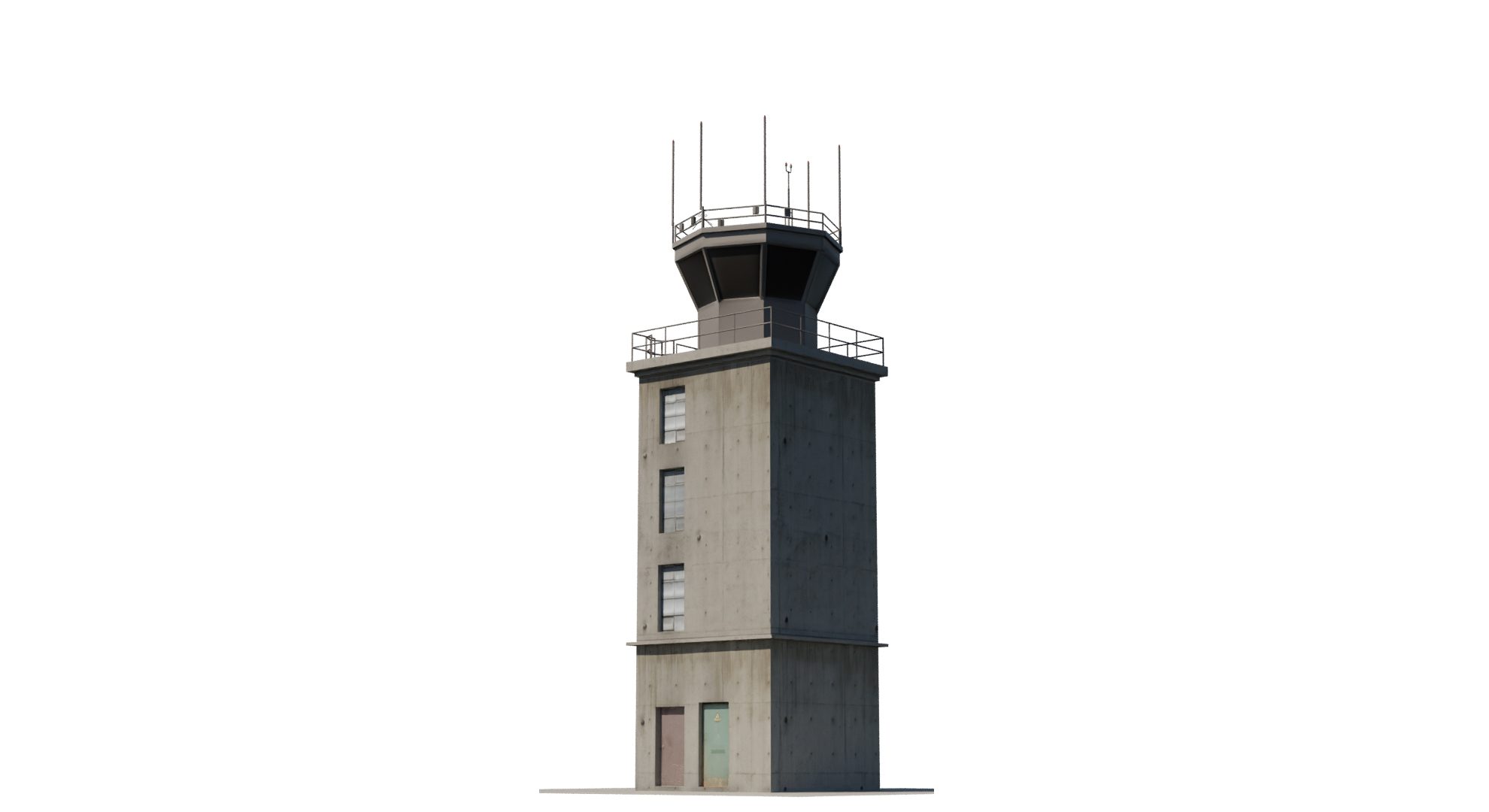 3D Airport Atc Tower - TurboSquid 1687582