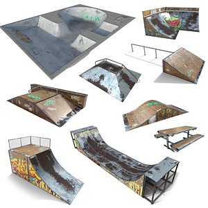 Skate Park Model PACK PBR Textures