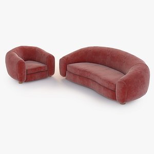 Jean Royere Polar Sofa Set