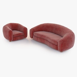 Jean Royere Polar Sofa Set