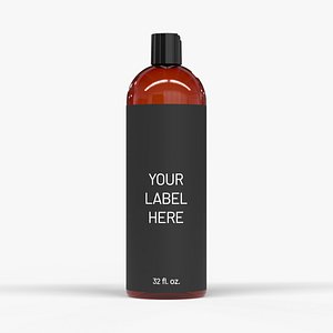 Plastic Cosmo Round Disc Top Bottle 32oz-A