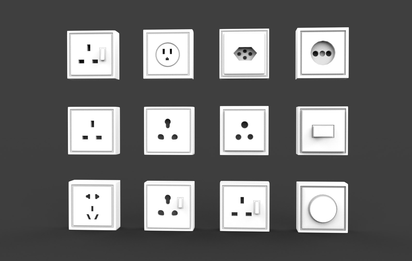 3D Electric Sockets Set 3D model https://p.turbosquid.com/ts-thumb/fk/urPSo9/xX/electricsocketssettexture.2854/jpg/1736505487/1920x1080/fit_q87/e41488e1ddbd111e28bfd44ef5eece3031198014/electricsocketssettexture.2854.jpg