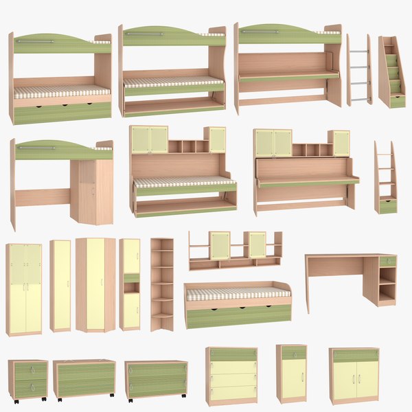 Детская мебель 3д модель