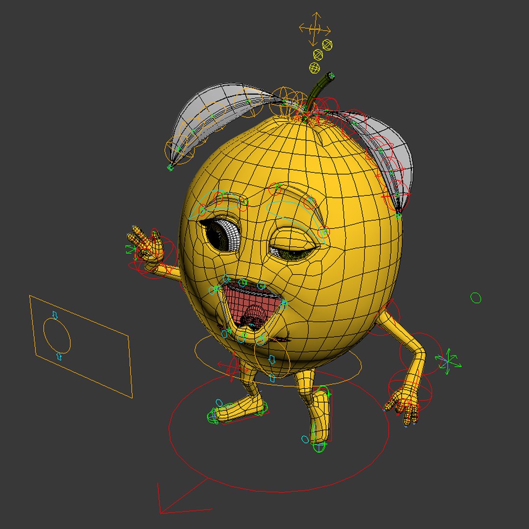 Max Dugm07 Rigged Cartoon Lemon