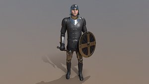 3D model knight male character