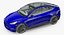 Tesla Model Y Blue 3D Model