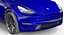 Tesla Model Y Blue 3D Model