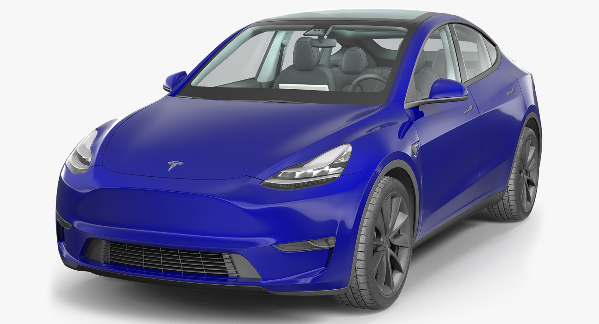Tesla Model Y Blue 3D Model 3D model preview