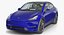Tesla Model Y Blue 3D Model