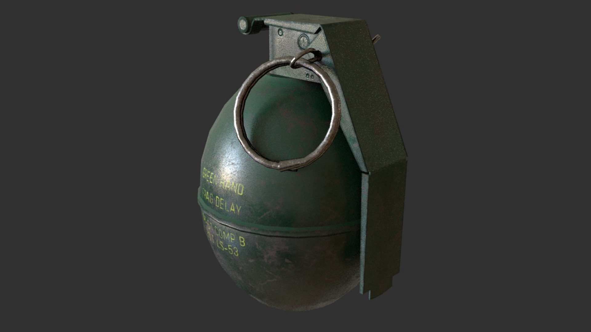 M61 grenade 3D - TurboSquid 1464044